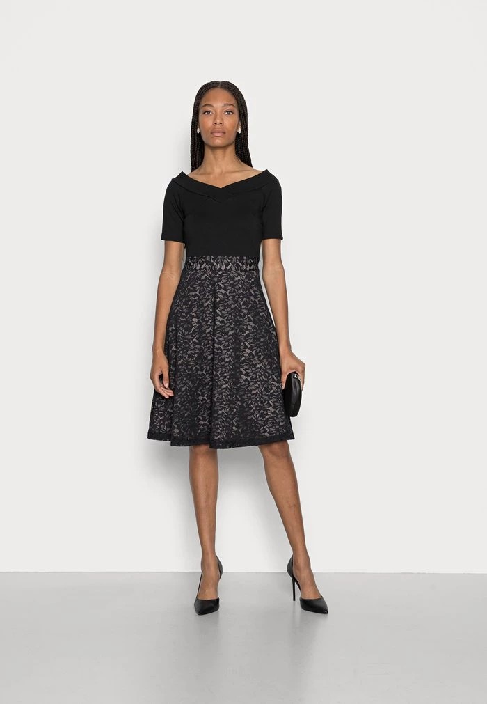 Peignoir ANNA FIELD Anna Field Short Sleeves Off Shoulder Lace Skirt Dress Noir Femme | EKS-3462241